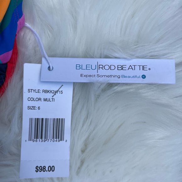 ๐ Bleu Rod Beattie Women's Geometric One-Piece Swimsuit One Piece Swim Size 6 - Picture 9 of 10